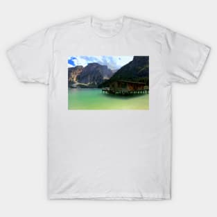 The boats house on Lake Braies T-Shirt